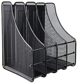 Medigo Metal 4 Sections Magazine Paper Document Folder Tray Rack (Multi, 28 x 34.5 x 34.8 cm)