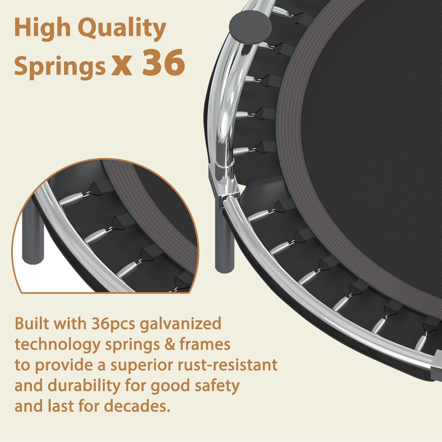 60" Trampoline for Kids with Safety Net, 440lbs Indoor & Outdoor Toddler Trampoline with Swing, Adjustable Gym Bar & Basketball Hoop, Fun & Active Play for Boys & Girls