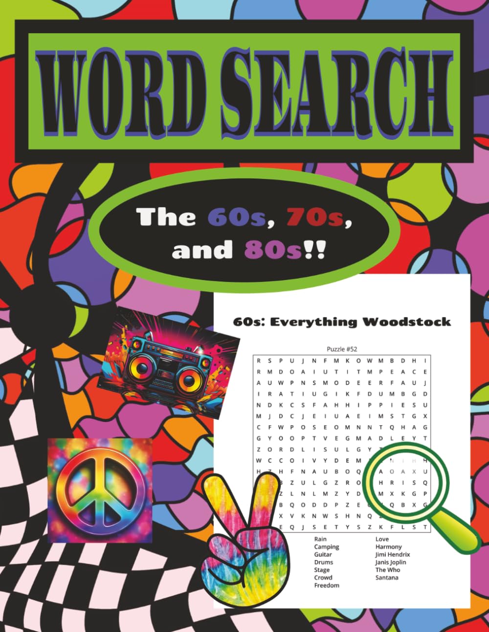 Word Search: 60s, 70s, and 80s: Throwback fun with 60 puzzles | Nostalgia Galore | 8.5x11" | All Ages