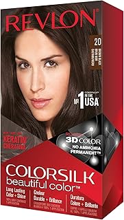 Revlon ColorSilk Hair Color, 20 Brown Black 1 ea(Pack of 3)