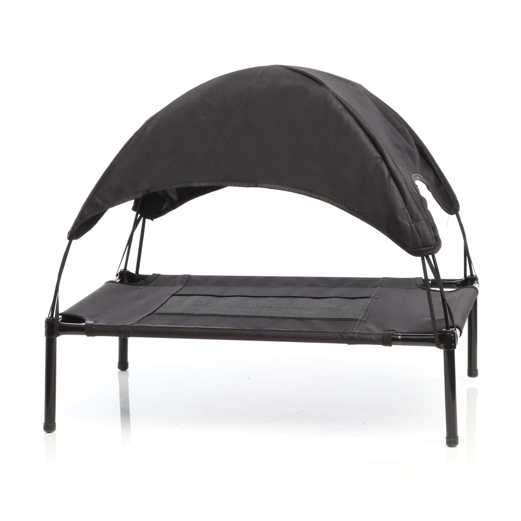 Wiltec Brandina per cani e gatti 76x60x16cm con tettoia nera