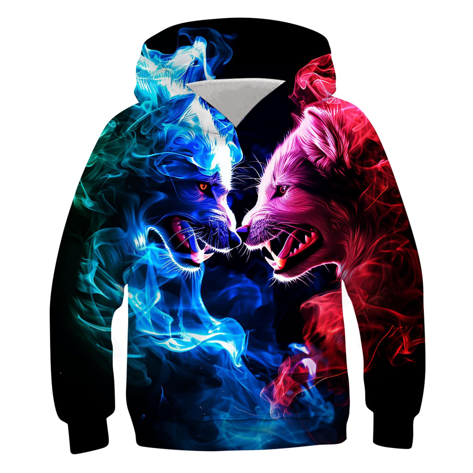 Belovecol Boys Girls Hoodies 3D Printed Hooded Sweatshirts Casual Long Sleeve Pullover with Pocket for 6-16 Years