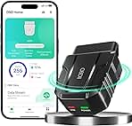 OBD2 Scanner Reader Bluetooth Wireless Auto Diagnostic Scan Tool for iOS & Android for Performance Test Bluetooth 5.4 Car Check Engine Car Code Reader, Clear Error Code Live Data Reset Exclusive APP