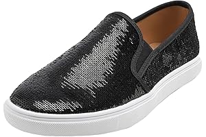 Women's Fashion Sparkle Sequin Embellished Sneaker Party Holiday Casual Shoes