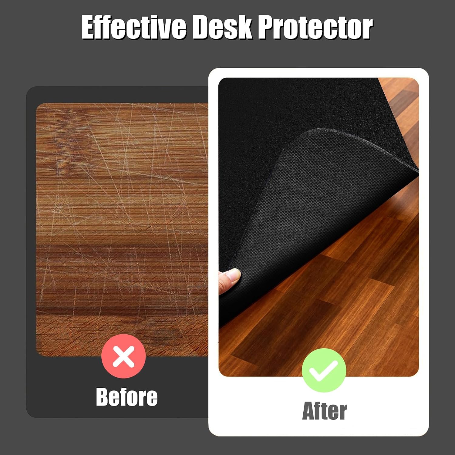 Desk Mat,Non Slip Leather Pad for Mouse,Keyboard,Laptop,Office and Home image 4