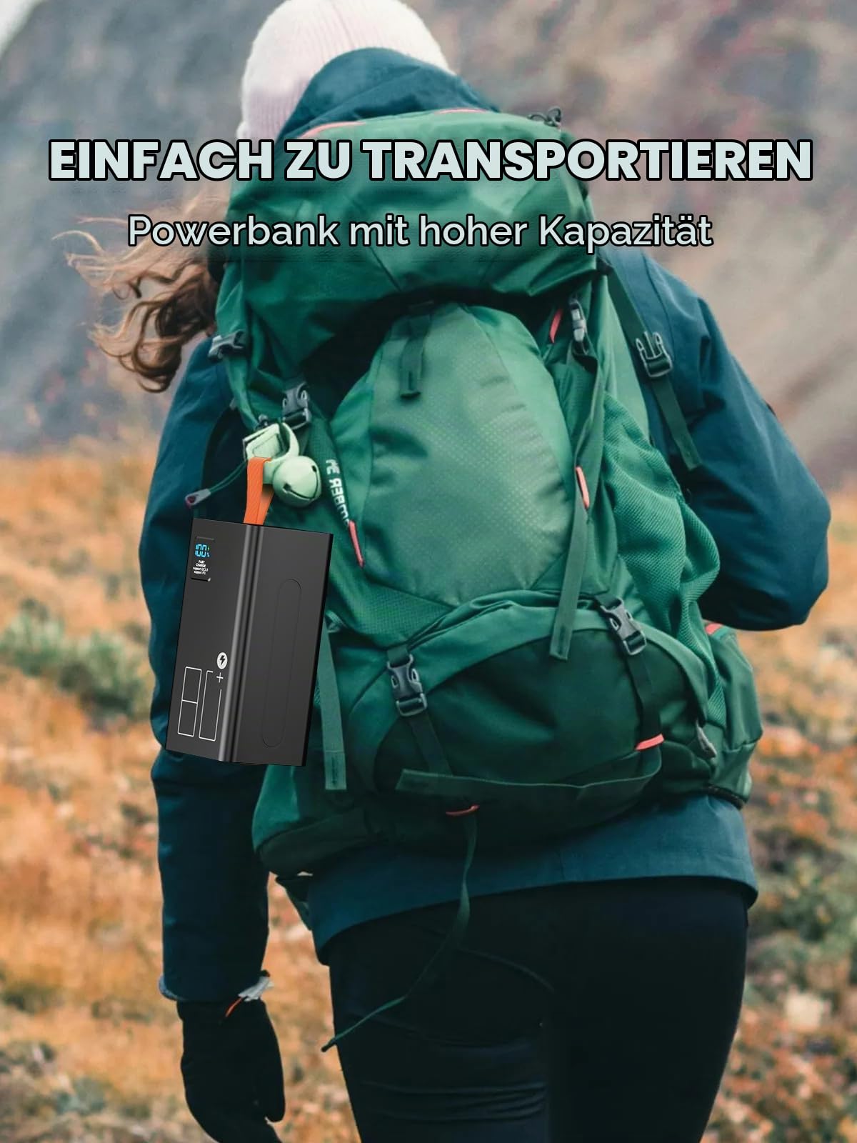 Power Bank 80000mAh, große powerbank, Externer Handyakku PD 30W& QC 4.0 Schnell Aufladende Powerbank, USB C 5 Ausgängen & 2 Eingängen mit LED Display Tragbares Ladegerät für iPhone,Camping, Outdoor
