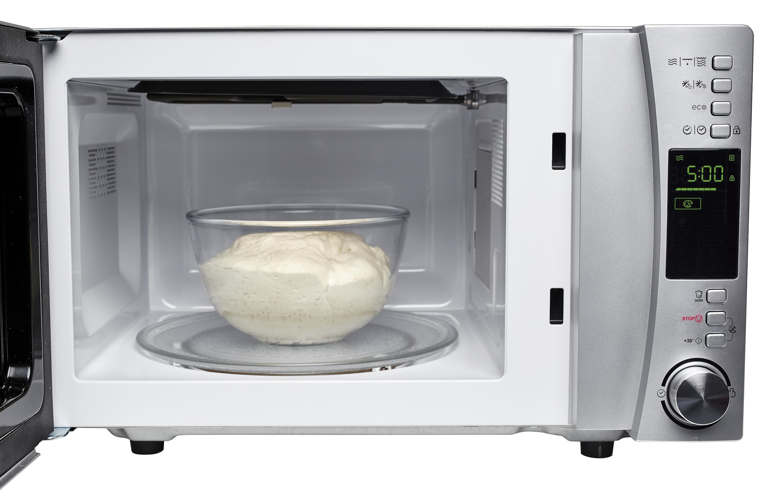 Candy COOKinAPP Forno a Microonde con Grill, 25 Litri, 900W, 40 Programmi, App Simply-Fi, Funzione ECO, Programma Defrost, Child Lock, Libera Installazione, 51,3 x 42,9 x 30,7 cm, Inox - CMXG25DCS