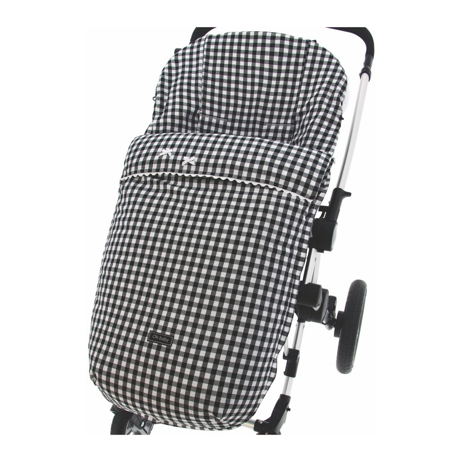 Rosy Fuentes Saco Silla de Paseo Universal - Saco Carrito Bebé - Funda de silla de paseo - Equipado para ser Ajustado perfectamente 0-negro