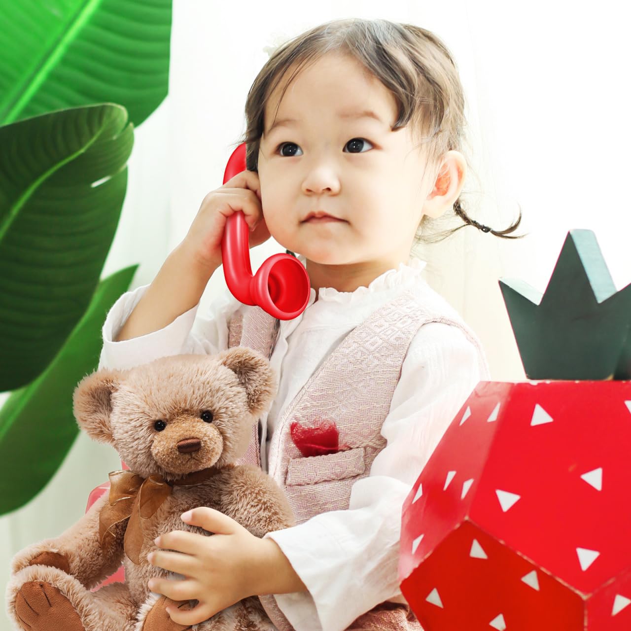 Gatuida Téléphones Jouets Chuchotés Lot de 12 Pièces en Plastique pour Enfants Jeu D'Imitation Educatif Outils D'Orthophonie pour Tout-Petits Interaction Sociale