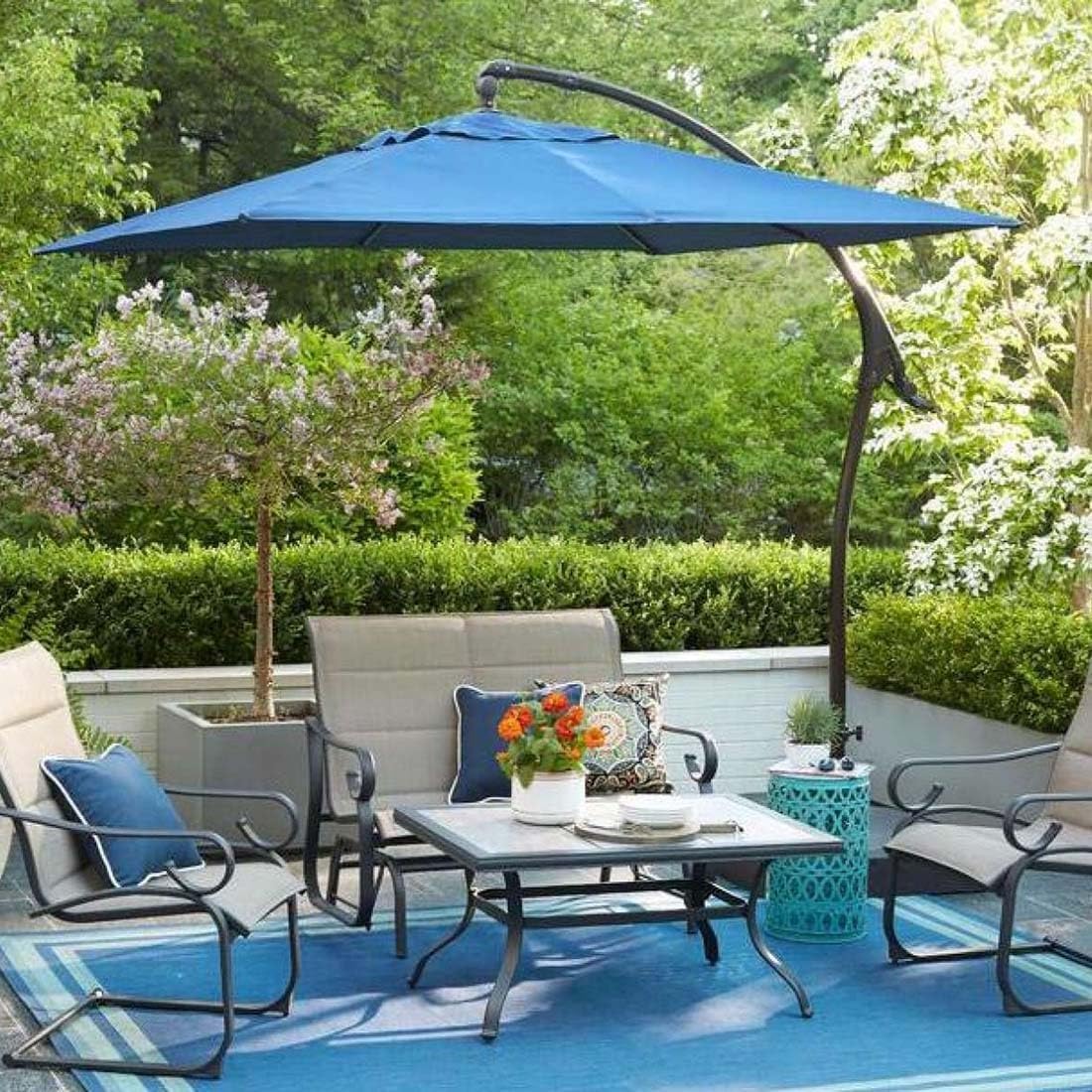 Patio 10FT Umbrella Replacement Canopy Garden Sun Umbrella Replacement Cloth With 6 Ribs/8 Ribs For Outdoor Backyard Pool Umbrellas Cantilever Parasols Replacement Covers