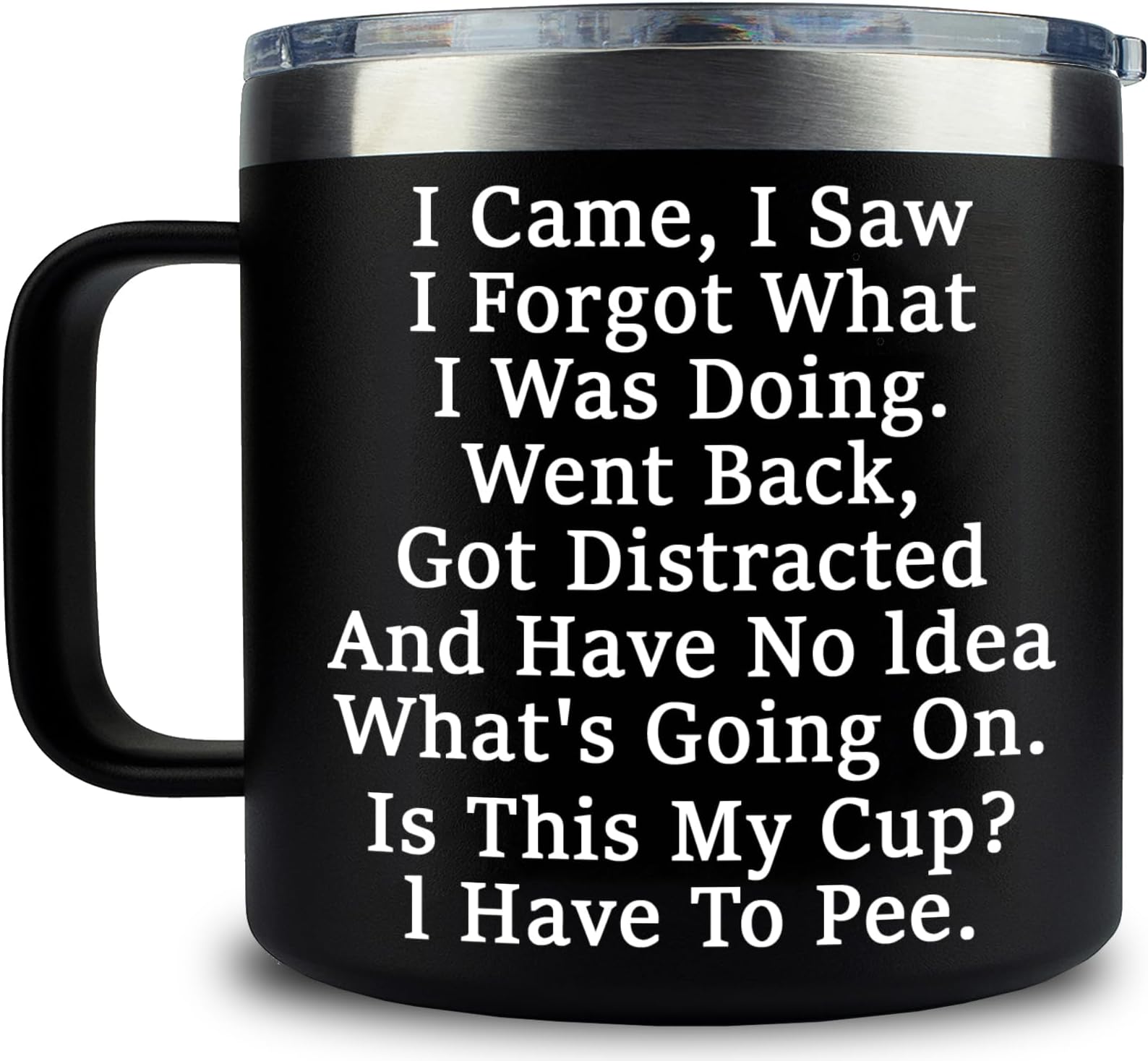 Gag Gift for Men - I Came I Saw I Forgot Coffee Mug 14oz Black | Funny Adult Sarcastic for Dad Grandpa Elderly Senior Citizen Old People 50th 60th 65th 70th 75th Birthday Retirement Gift