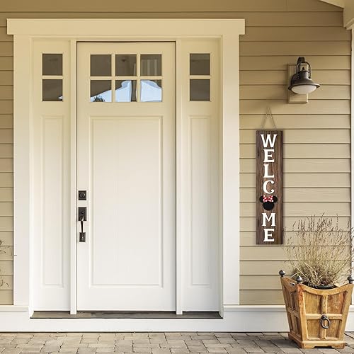 Miniatura 4 de Cartel de 15.7 pulgadas para el hogar intercambiable de temporada con diseño de ratón para porche delantero, 18 piezas intercambiables colgantes