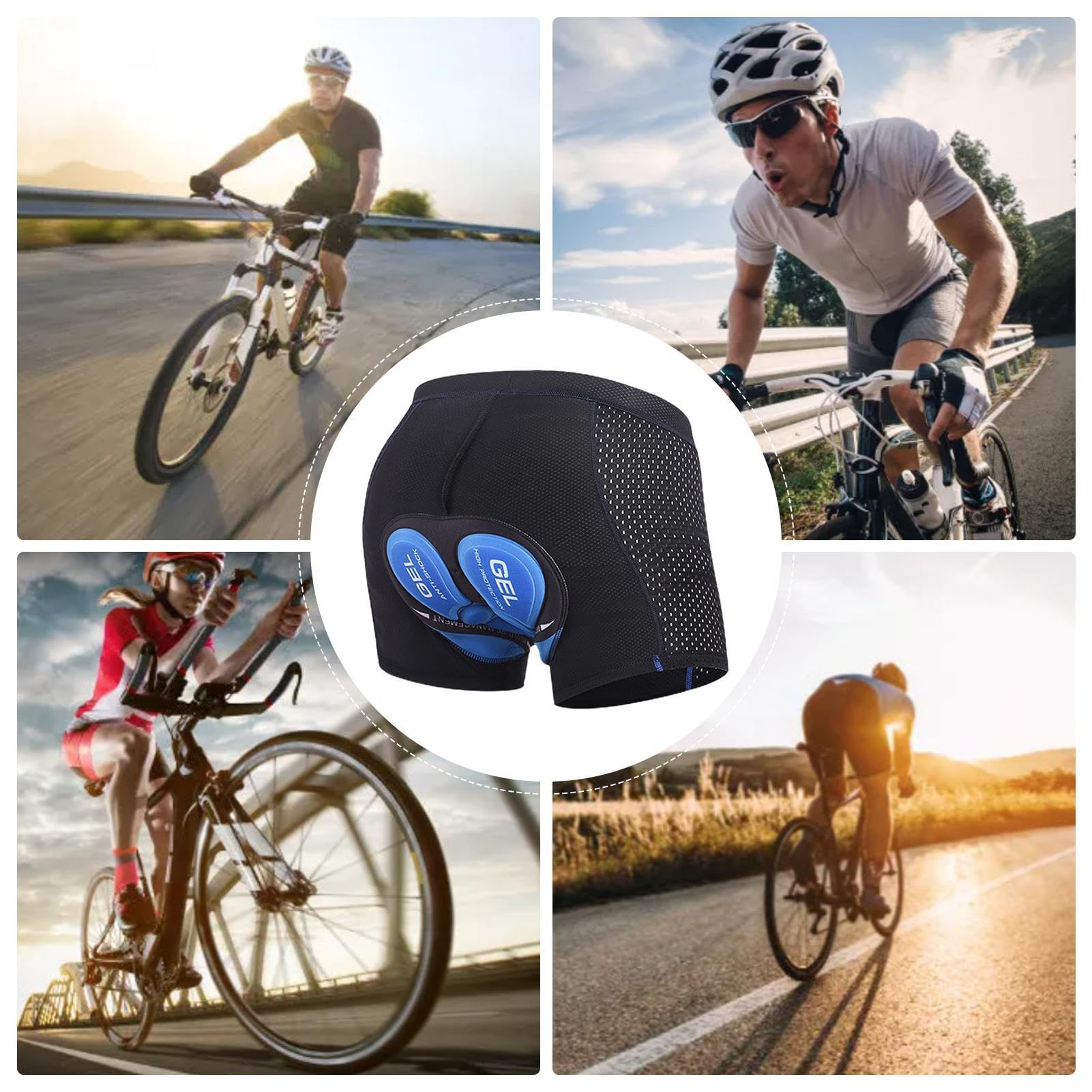 Pantaloni da ciclismo da uomo con imbottitura, pantaloncini da ciclismo, ad asciugatura rapida, resistenti agli urti, da ciclismo, pantaloncini protettivi per fianchi, biancheria intima Pro Bike Boxer