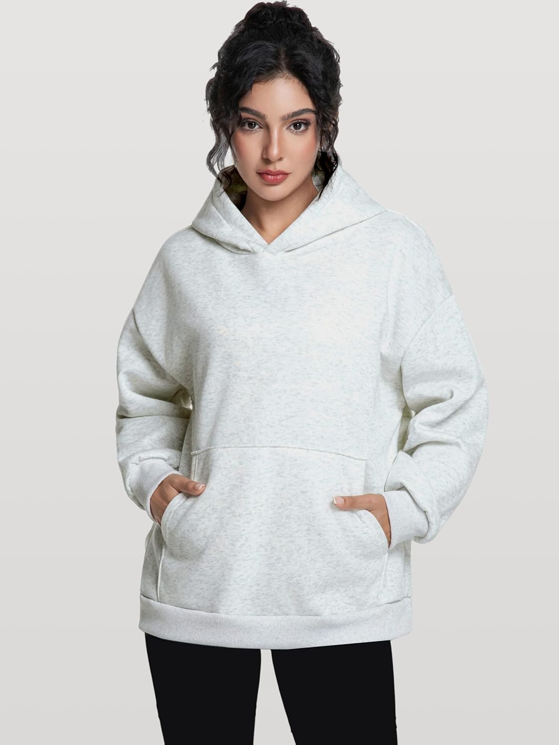 Womens Oversized Hoodies Fleece Hooded Sweatshirts Comfy Sweaters Loose Fit Pullover Fall Winter Clothes - Image 3