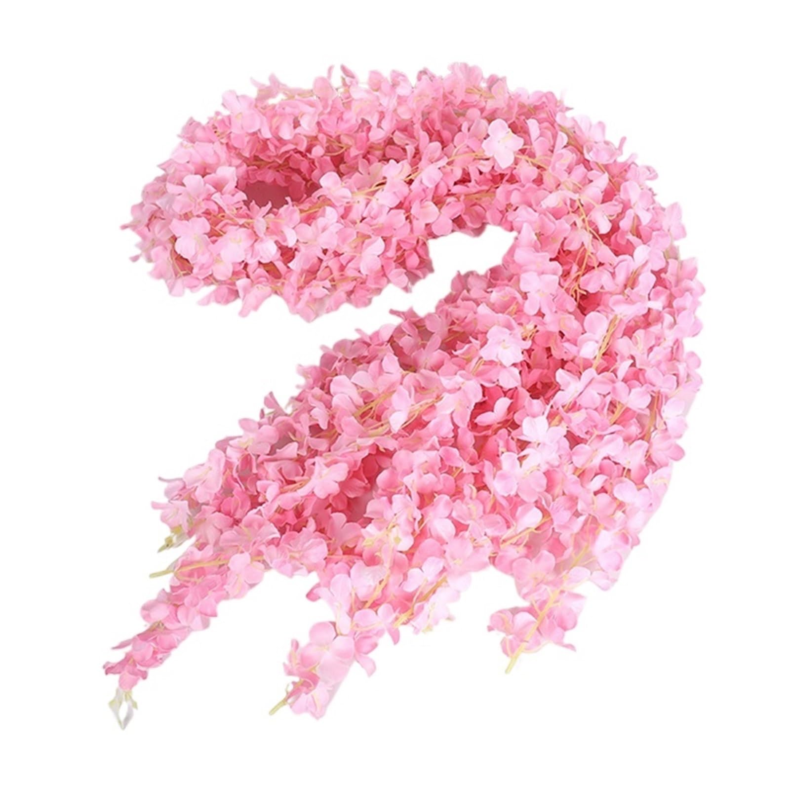 YUPLIODSX Artificial Flower Vine Simulated Cherry Blossom String Vine Ceiling Decoration Hanging Long Flower(Pink,1pc)
