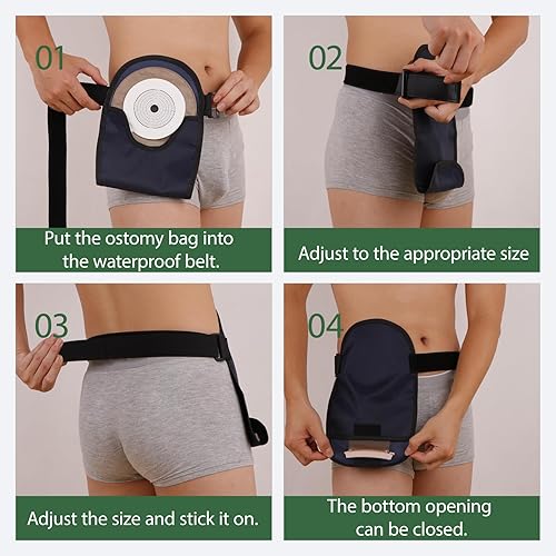 Miniatura 5 de Impermeable Colostomía Bolsa Cubierta Cinturón Ostomía Bolsa Cubre Protector Estoma Ajustable Urostomía Bolsa Suministros