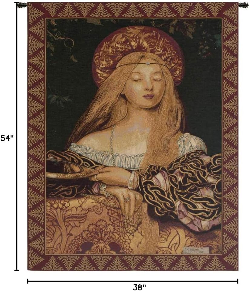 Charlotte Home Furnishings Inc. Vanity Italian Tapestry Wall Hanging 54 X 38 Inch Viscose Cotton And Polyester Blend Wall Art Perfect For Home And Wall Decor By Frank Cadogan Cowper