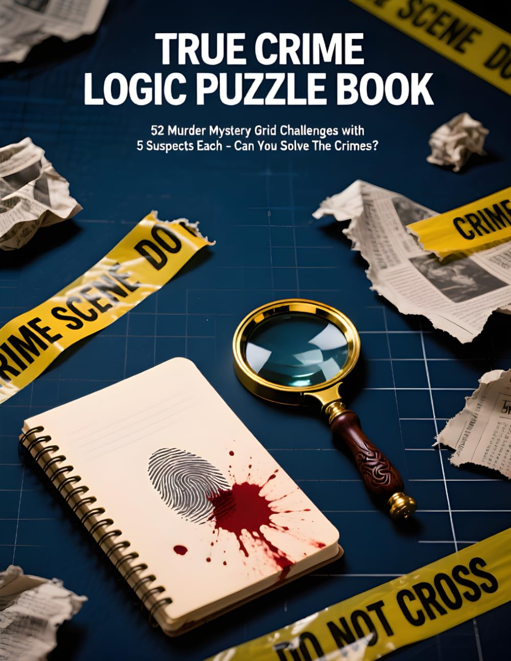 True Crime Logic Puzzle Book: 52 Murder Mystery Grid Challenges with 5 Suspects Each – A Deduction Puzzle Collection for Adults Who Love Whodunits and Detective Reasoning
