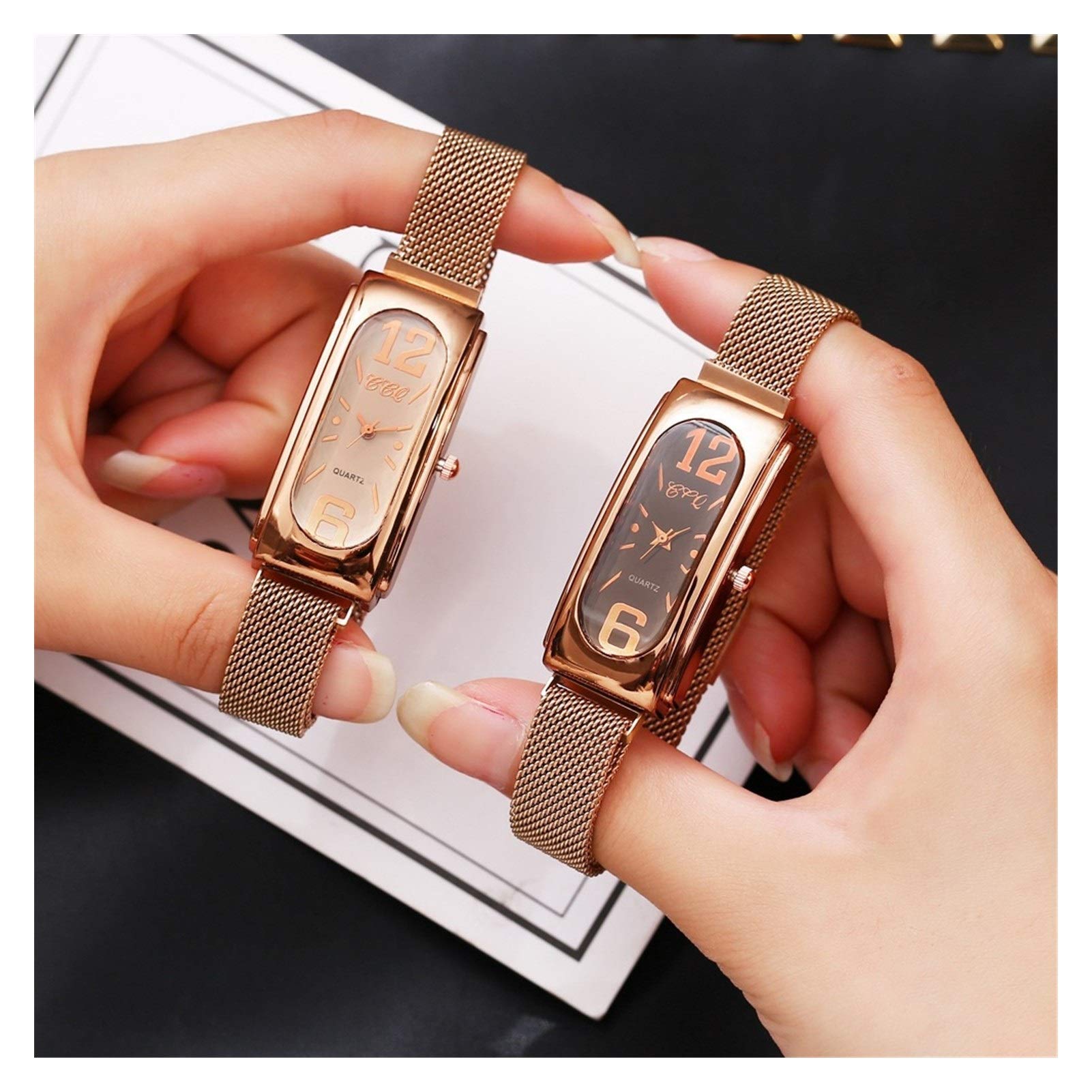 Amazon.co.jp: 婦人向け 高級レディースドレスウォッチローズゴールド