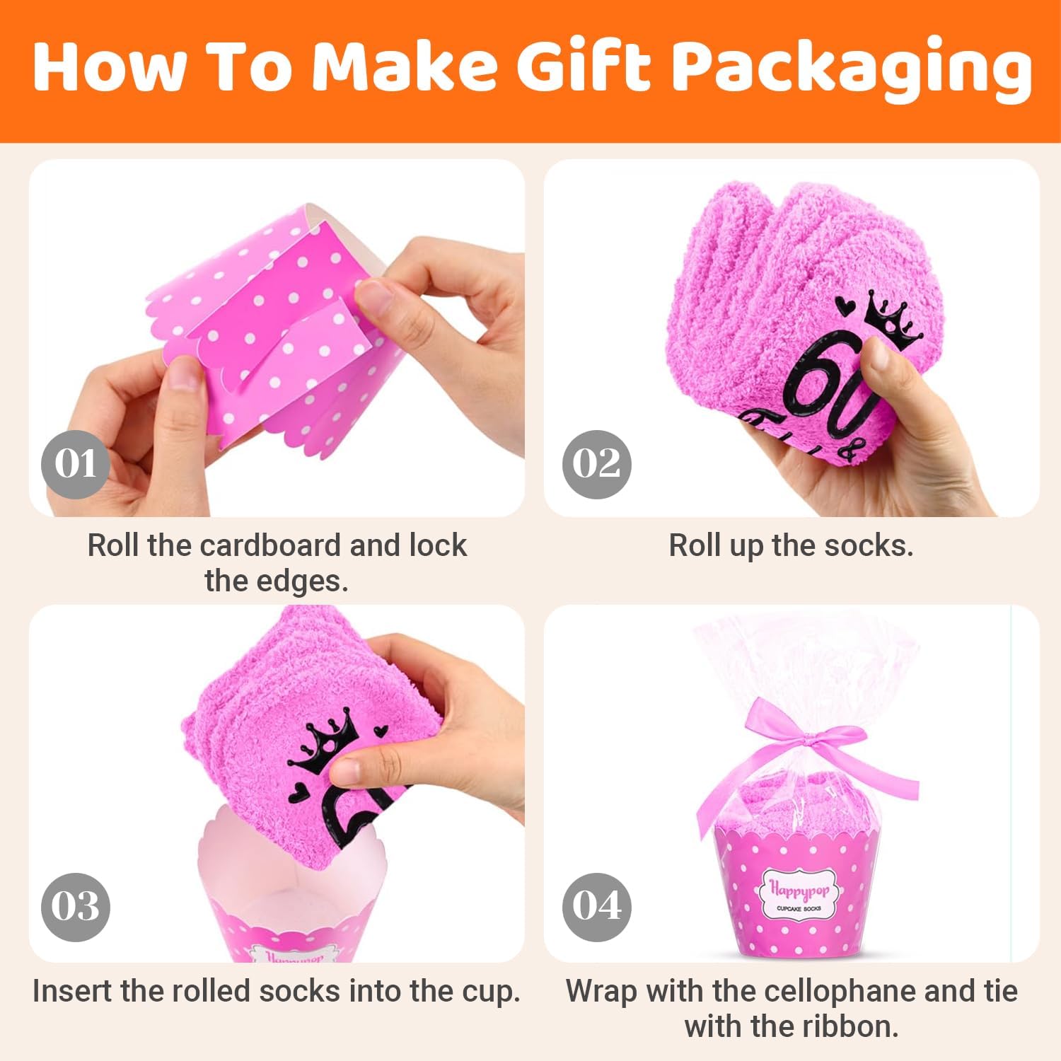 HAPPYPOP Birthday Gifts for Women - Funny Birthday Socks for 40 60 70 55 65 Year Olds - Image 4