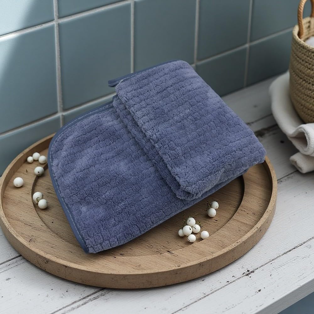 Thickened Coral Fleece Towel Hanging Design Super Absorbent Quick-Drying for Bathroom Beach 1-3