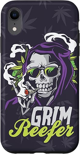 Vista 64 de iPhone 13 Cannabis Weed Marihuana Ganja Hemp Grim Reefer Smoking Gift Case