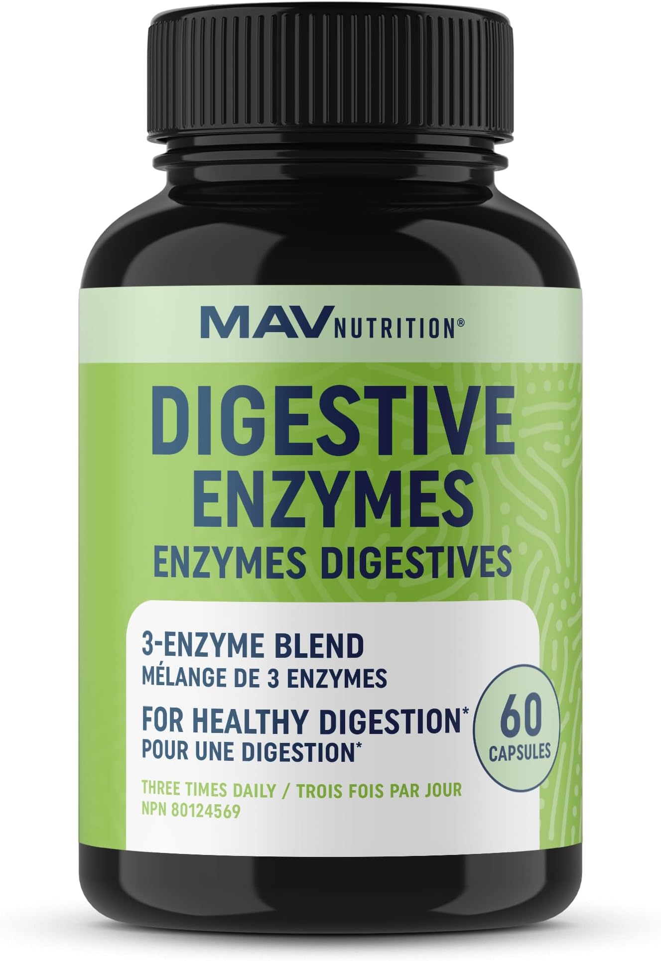 Papaya Fruit Enzyme Capsules for Digestion, Bloating Relief