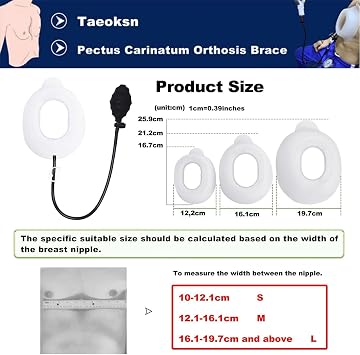 Pectus Excavatum Vacuum Bell - Pectus Excavatum Orthosis Brace,Physical Correction of Pectus Excavatum,Suitable for Both Adults and Children(S-S)