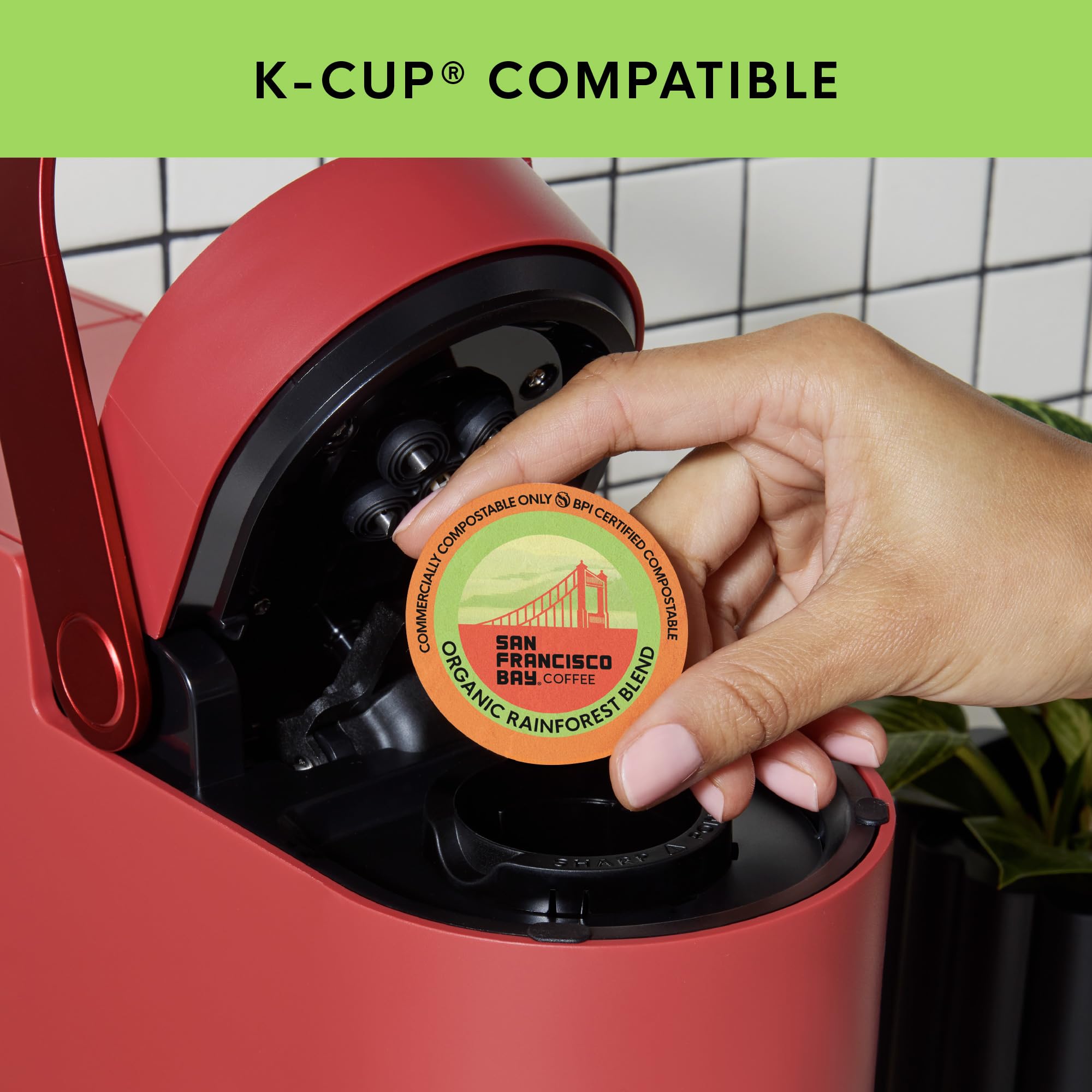 SF Bay Coffee OneCUP Organic Rainforest Blend 80 Ct Medium Roast Compostable Coffee Pods, K Cup Compatible including Keurig 2.0 (Packaging May Vary)
