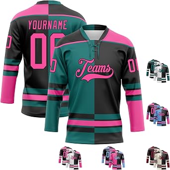 Fanscustom Custom Hockey Jerseys Sweater & Uniforms,Personalized Tees T-Shirts for Men Women Youth Hockey Team Jerseys