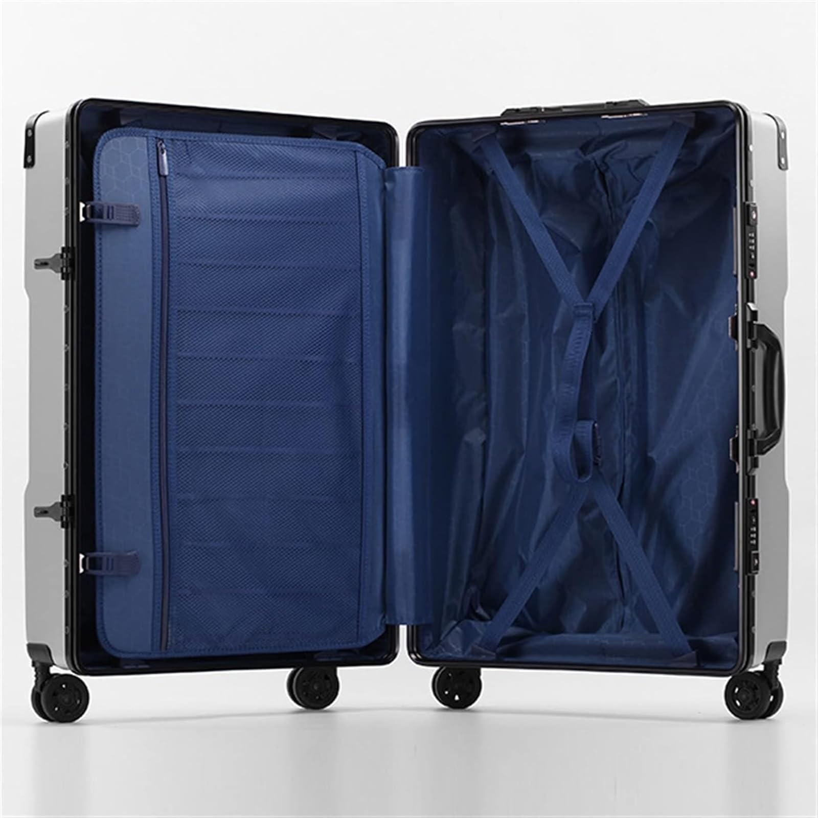 Valigia Valigia Trolley Leggera con Telaio in Alluminio da Viaggio Premium Bagaglio a Mano(24inch)