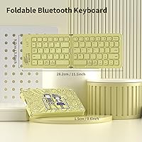 Vista 2 de Mini teclado Bluetooth plegable, teclado portátil compacto inalámbrico recargable con 67 teclas delgadas y silenciosas, bonito teclado de viaje