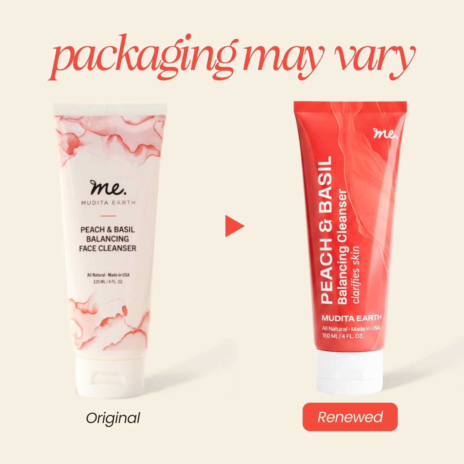 Mudita Earth Vitamin C Cleanser – 4 fl oz | Peach & Basil Balancing Face Wash | Gentle Sulfate-Free Cleanser for Sensitive, Oily & Acne-Prone Skin, Lactic Acid Polish - Image 8