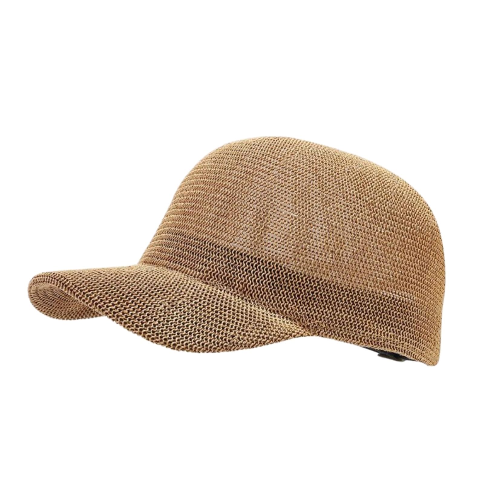 Cappellino da Baseball,Cappello Pescatore Cappello di Paglia Estivo Casual per Le Donne, Sole Regolabile La Spiaggia con Design Leggero Vacanze-Beige 1