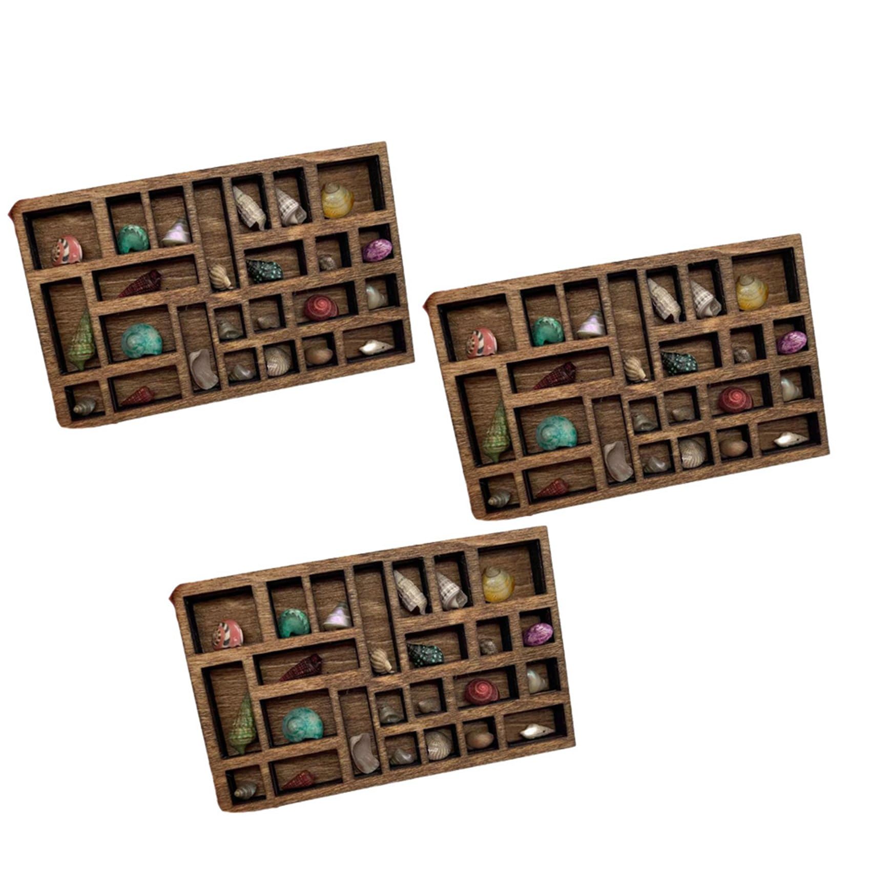 Hndhbfgrt 3X 1:12 Miniature Trinket Shelf Miniature Crystal Shelf Dollhouse Miniature Decor Printers Tray Miniature