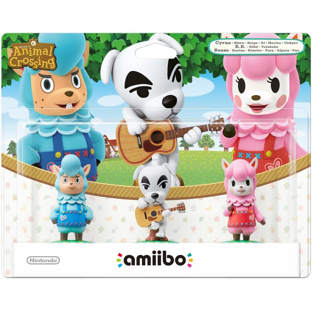 Pack de 3 Amiibos 'Animal Crossing' - Kéké + Risette + Serge