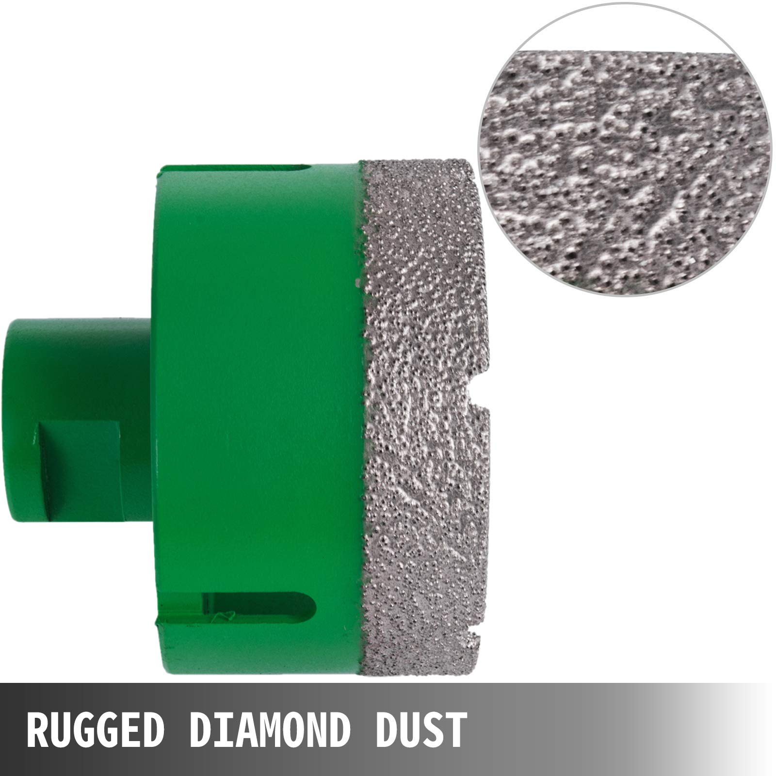 VEVOR 6 Pezzi Punte Diamantate per Trapano, Altezza 15 mm / 0,59 pollici Peso 3,3 libbre M14 Sega a Tazza Diamantati per Materiali Più Duri Come Piastrelle, Granito, Marmo, Altre Pietre e Porcellana