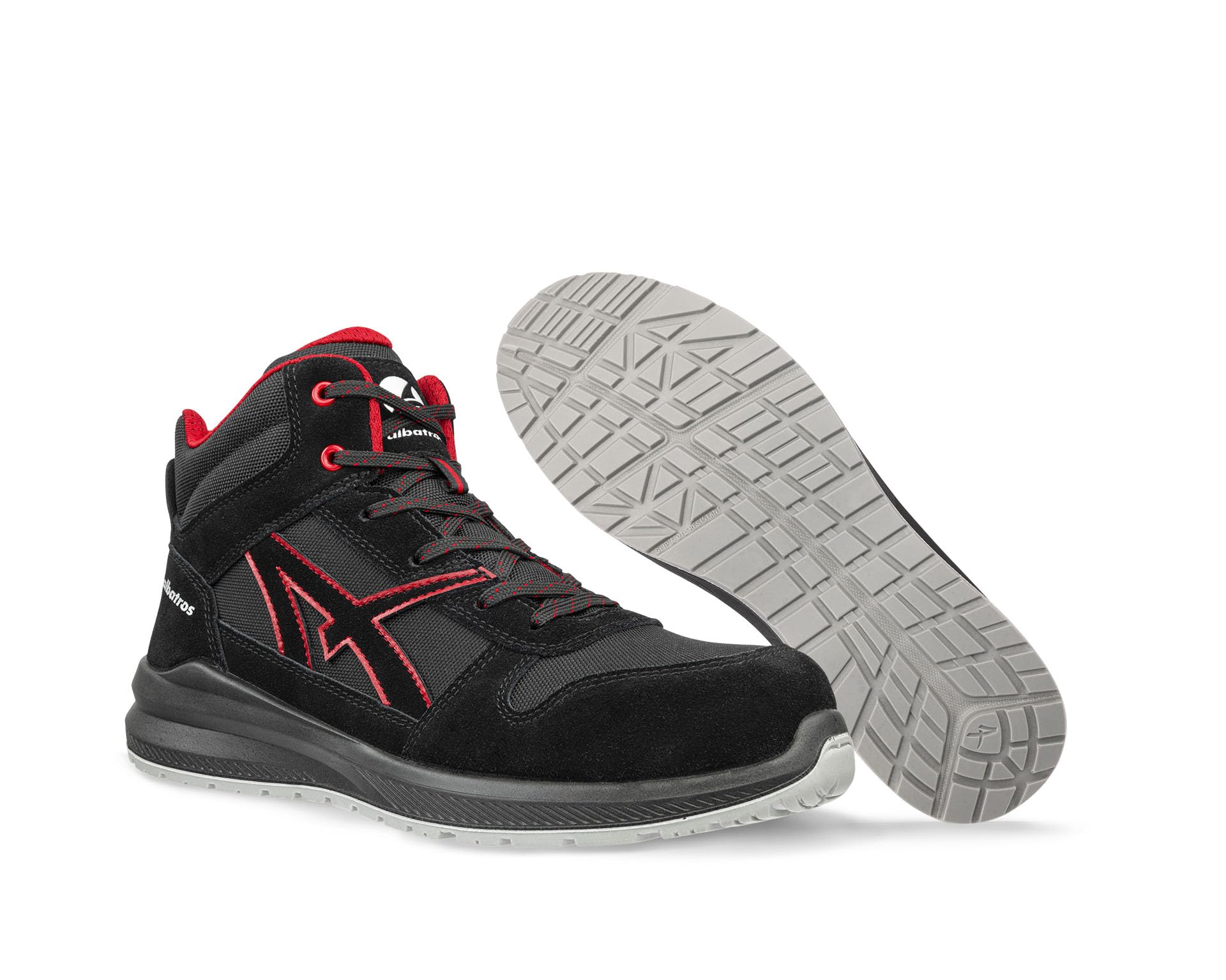 Albatros Clifton Mid 638700210000045 Clifton MID SRC 638700210000045 Botas de seguridad S3 (UE): 45 Negro, Rojo 1 Durable y ResistenteUnisex adulto