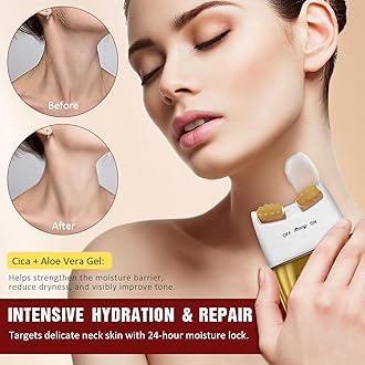 AH-8 Firming Neck Cream, Neck Creams for Tightening and Firming with Double Massage Rollers - Reduces Wrinkles Fine Lines And Double Chin, Moisturizes & Tightens Skin, Improves Elasticity, 120g