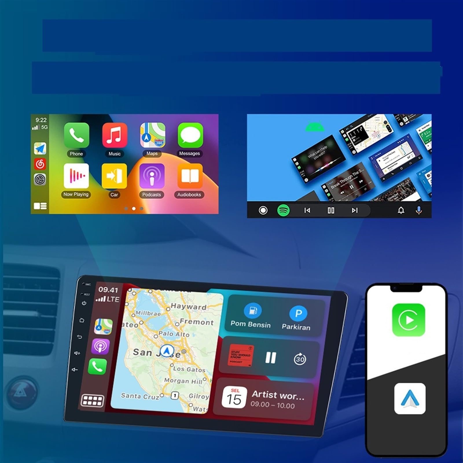 Nawigacja satelitarna Radio Samochodowe Multimedialny Odtwarzacz Wideo Nawigacja GPS(1 16G)