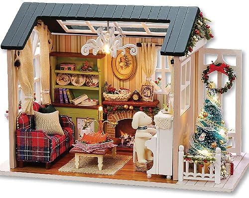 CUTEROOM - Kits de casa en Miniatura con Muebles y Luces LED, Kits de casa de muñecas de Madera 3D a Partir…