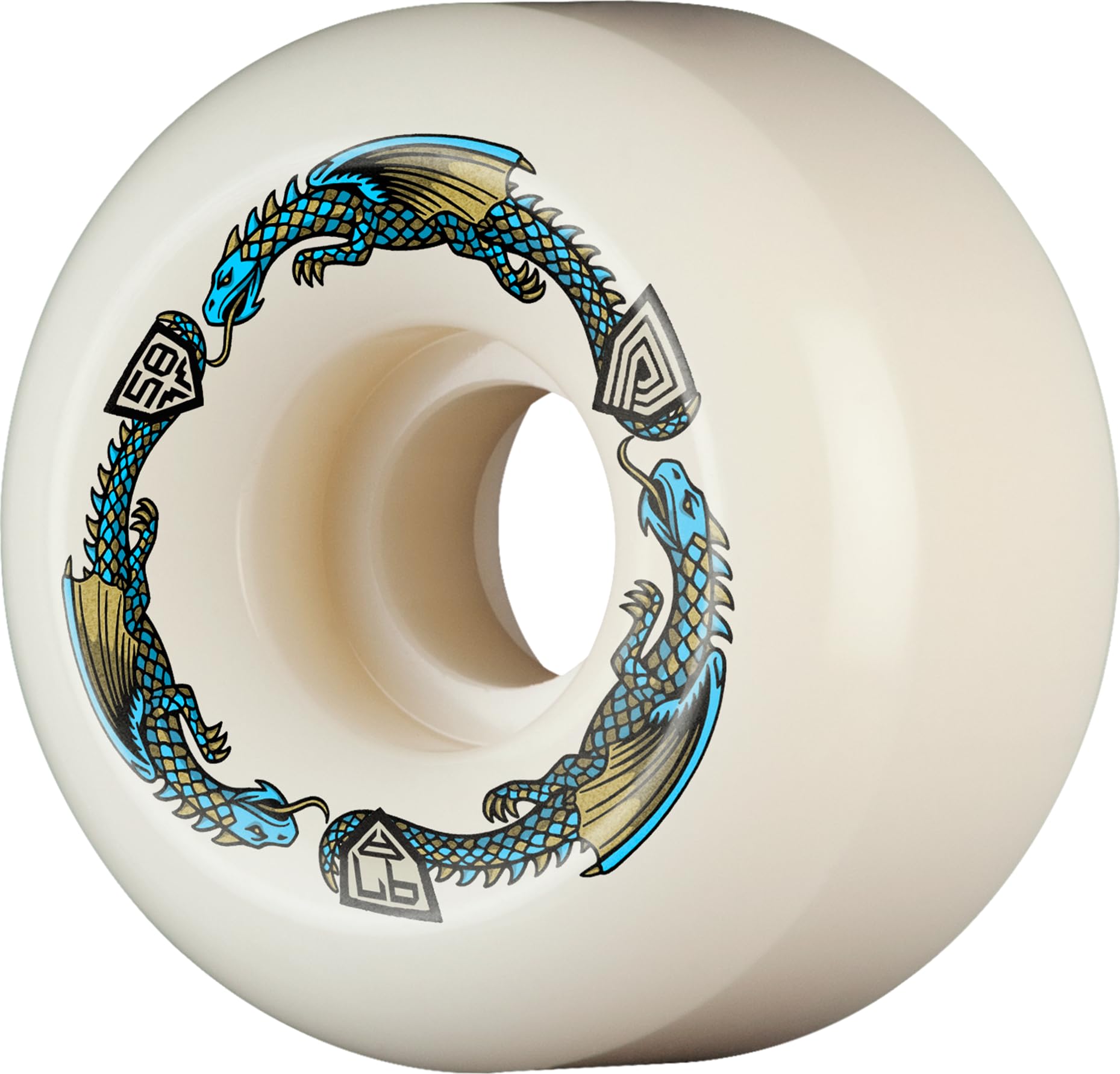 Powell Peralta Dragon Formula Skateboard Wheels 97A, Rat Bones, 58mm x 33mm