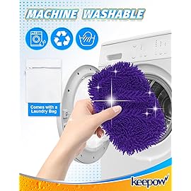 8Pcs Reusable Microfiber Mop Pads Compatible with Swiffer Sweeper Mop, Replacement Wet Mopping pad Refills & Washable Dry Sweeping Cloths for Surface/Hardwood Floor Cleaning