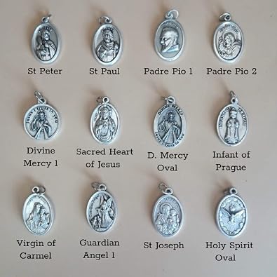 Patron Saint Medal Religious Bracelet Men Catholic Jewelry Gifts - St Benedict Michael Anthony Jude Christopher Charbel Sebastian Joseph Francis Padre Pio Peregrine
