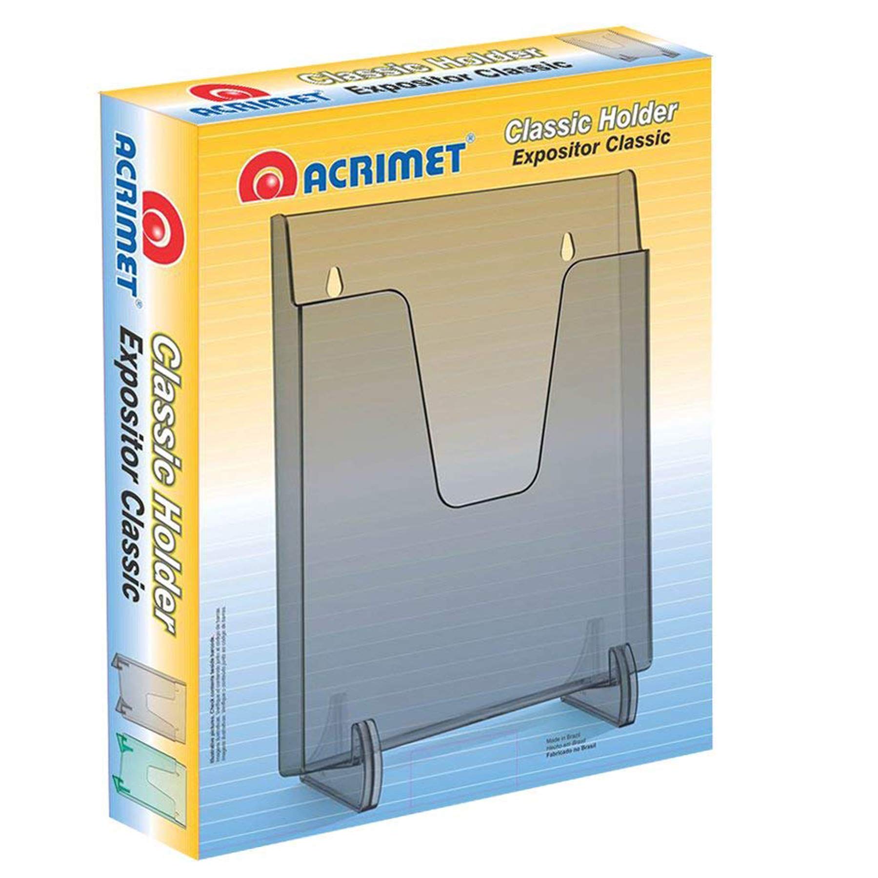 Acrimet Porte-documents Vertical à Poche pour Brochures Format Lettre Fumé