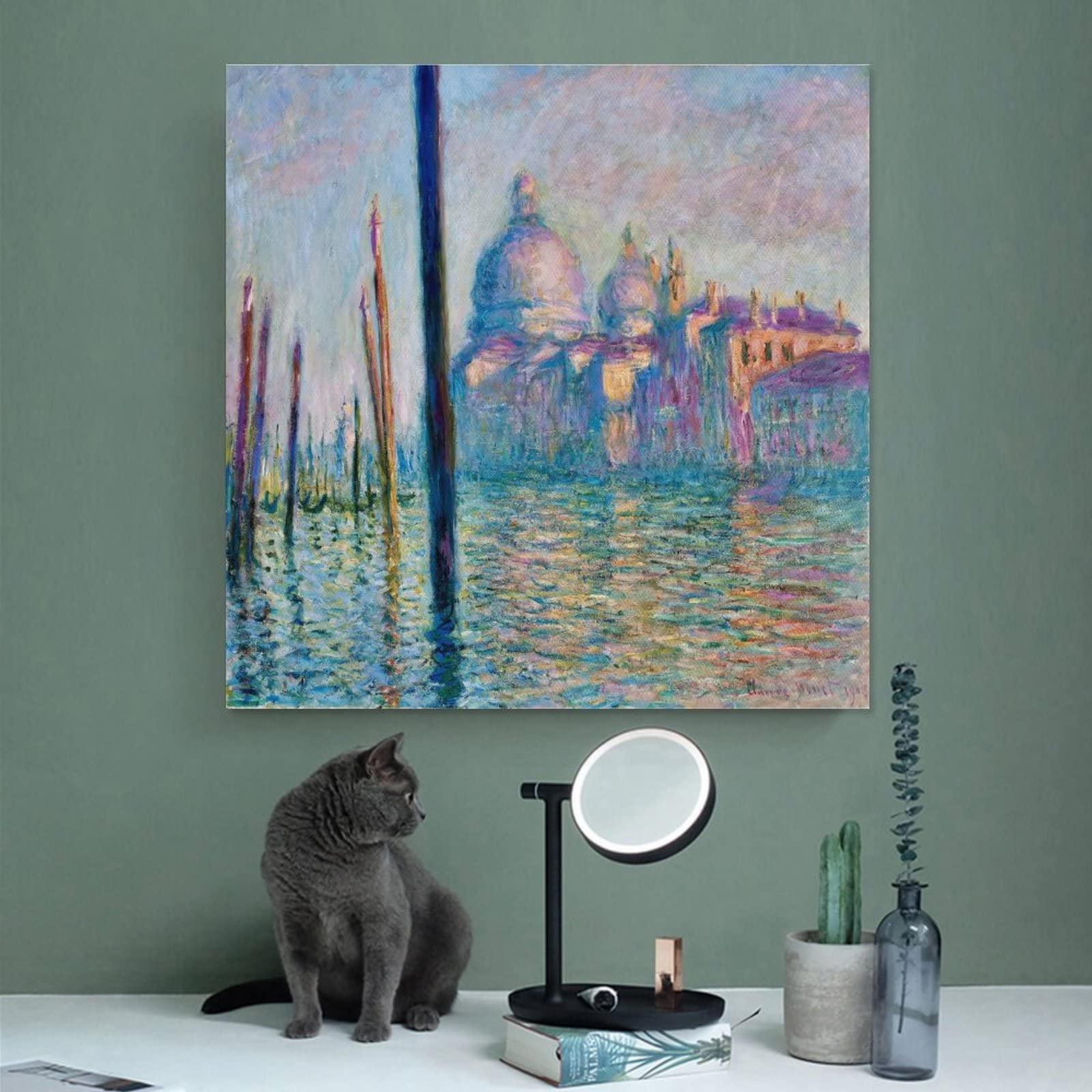 クロード・モネ 「ヴェトゥイユの画家の庭」アートポスター（フレーム