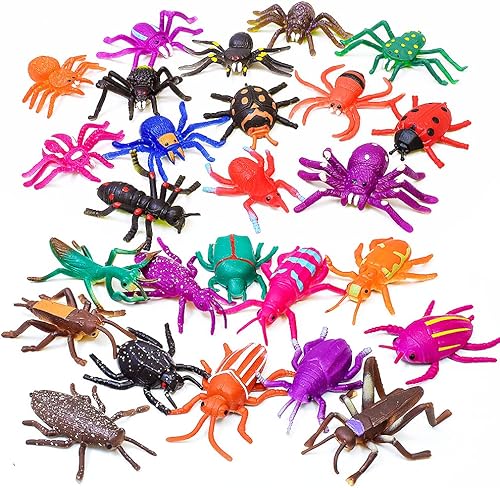 Miniatura 6 de 10Pcs Bug Toys Bath Toys, Color Changing Insects, Stretchy Animal Figurines for Kids 3+, Novelty Gag Prank Squeeze Bug, for Themed Parties, Goodie