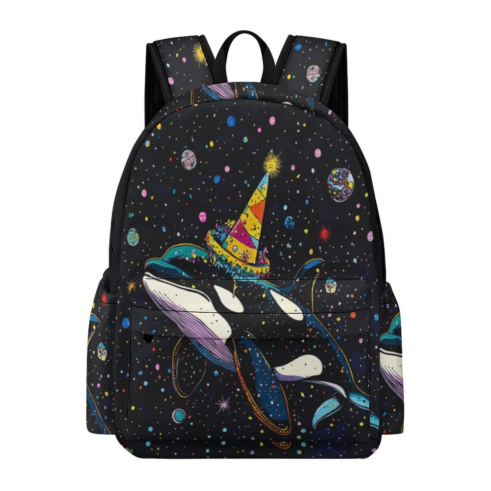 TPISLI 14 Inch Laptop Backpack Boys Whale Motif School Backpack Girls Sea Creature Bookbag 8-14 Years, Everyday Durable for Weekend Trips Holiday Gift Classroom Books