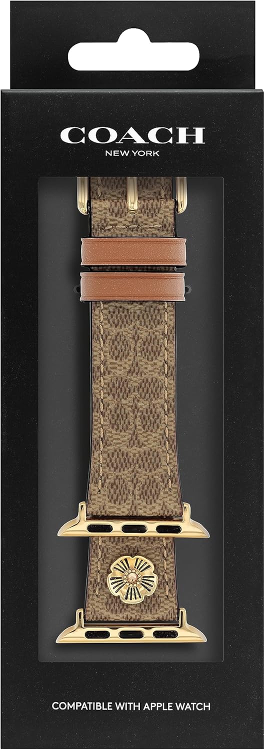 Coach Apple Watch Strap, Compatible with Apple Watch 38mm, 40mm, 41mm, 42mm, 44mm, and 45mm, Interchangeable Band, Create Your Unique Style - Image 4
