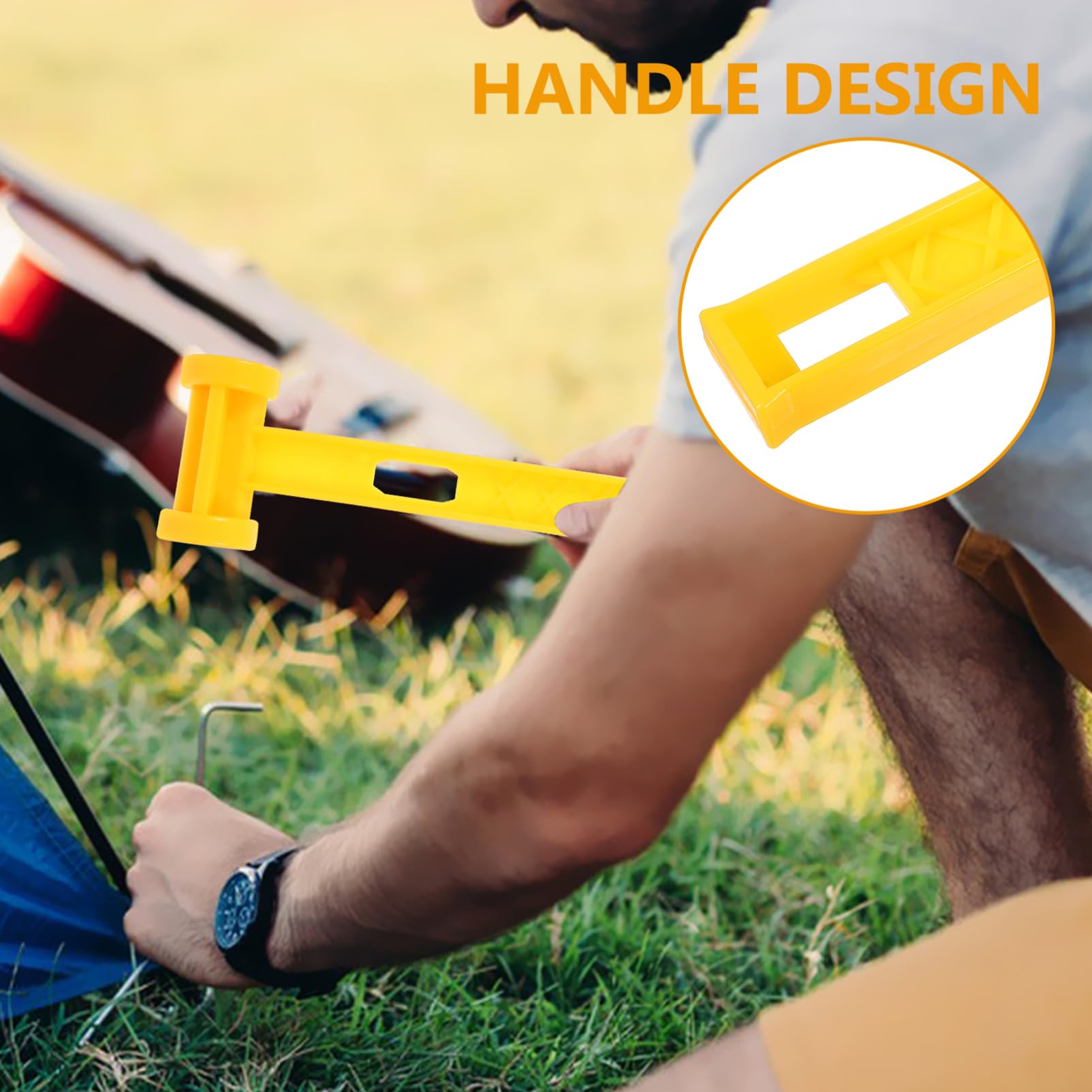 Mikikit 8stücke Zwei Pe Zelt Hammer Tragbarer Multi-funktionshammer Für Camping Leicht Und Handlich Für Zeltnägel Und Außenaktivitäten Mit Vibrationsdämpfendem Griff